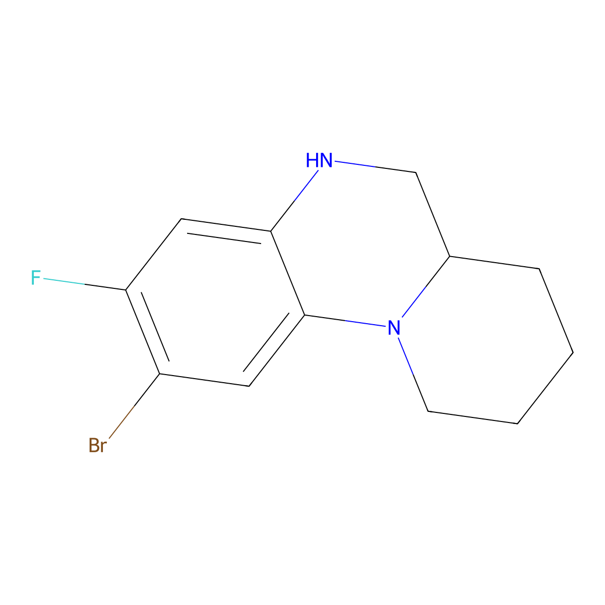 2-bromo-3-fluoro-5H,6H,6aH,7H,8H,9H,10H-pyrido[1,2-a]quinoxaline molecular structure, CAS 1592922-33-2