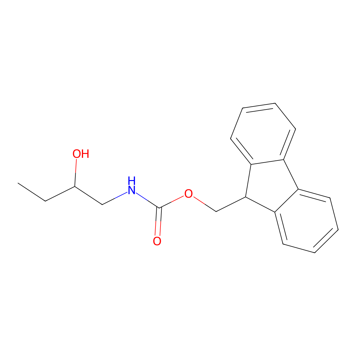 (9H-fluoren-9-yl)methyl N-(2-hydroxybutyl)carbamate molecular structure, CAS 1592932-75-6