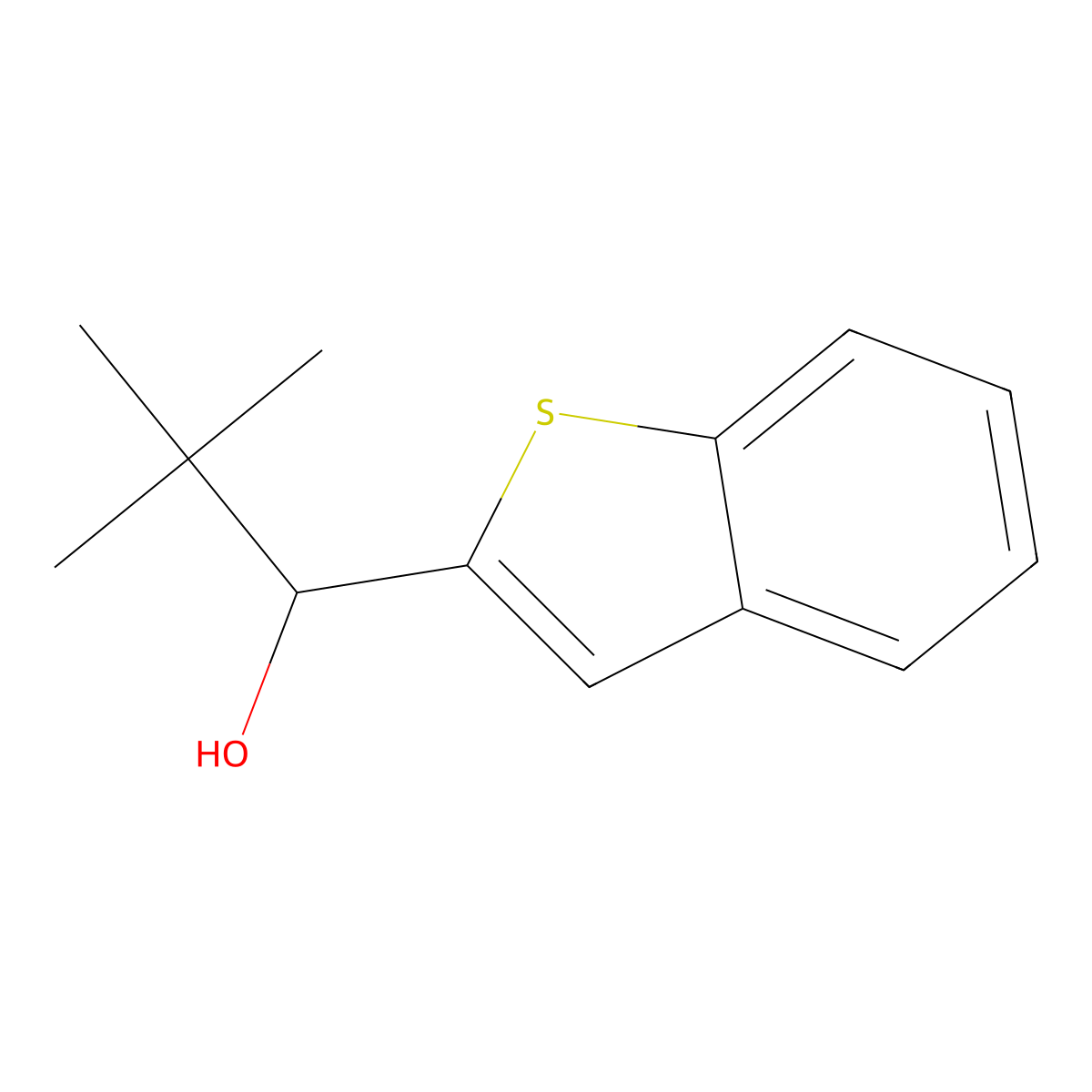 alpha-(1,1-Dimethylethyl)benZo[b]thiophene-2-methanol molecular structure, CAS 1592933-78-2