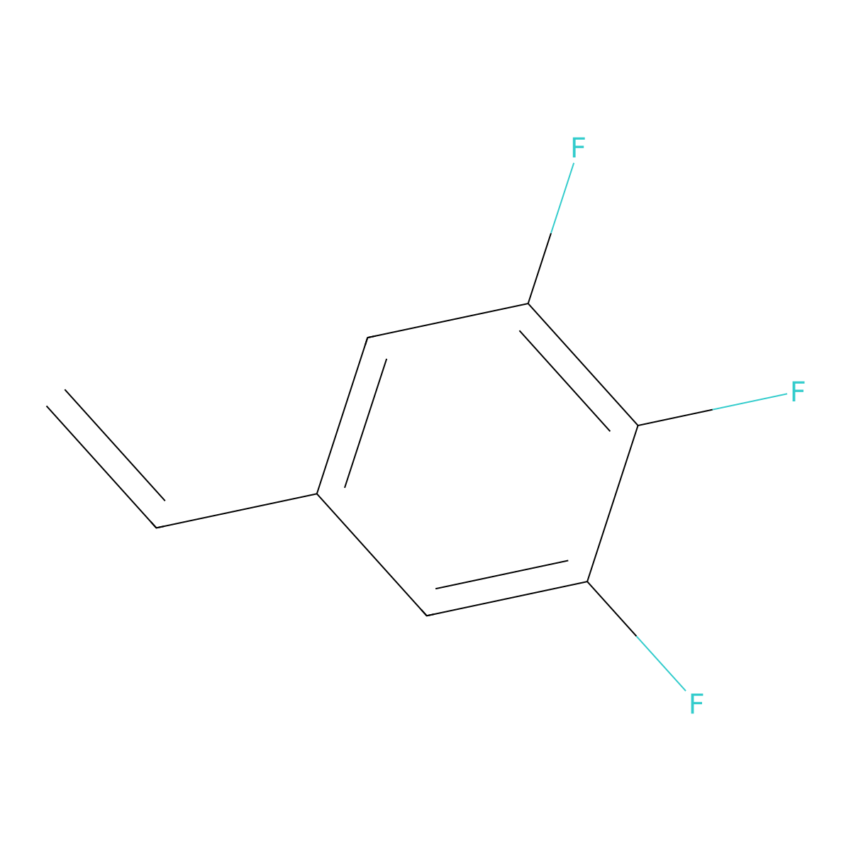 5-Ethenyl-1,2,3-trifluorobenzene molecular structure, CAS 159294-99-2