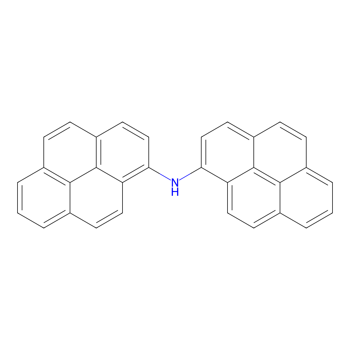 Di(pyren-1-yl)amine molecular structure, CAS 1592944-76-7