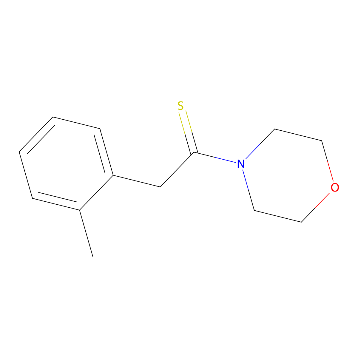 2-(2-Methylphenyl)-1-(4-morpholinyl)ethanethione molecular structure, CAS 159298-79-0
