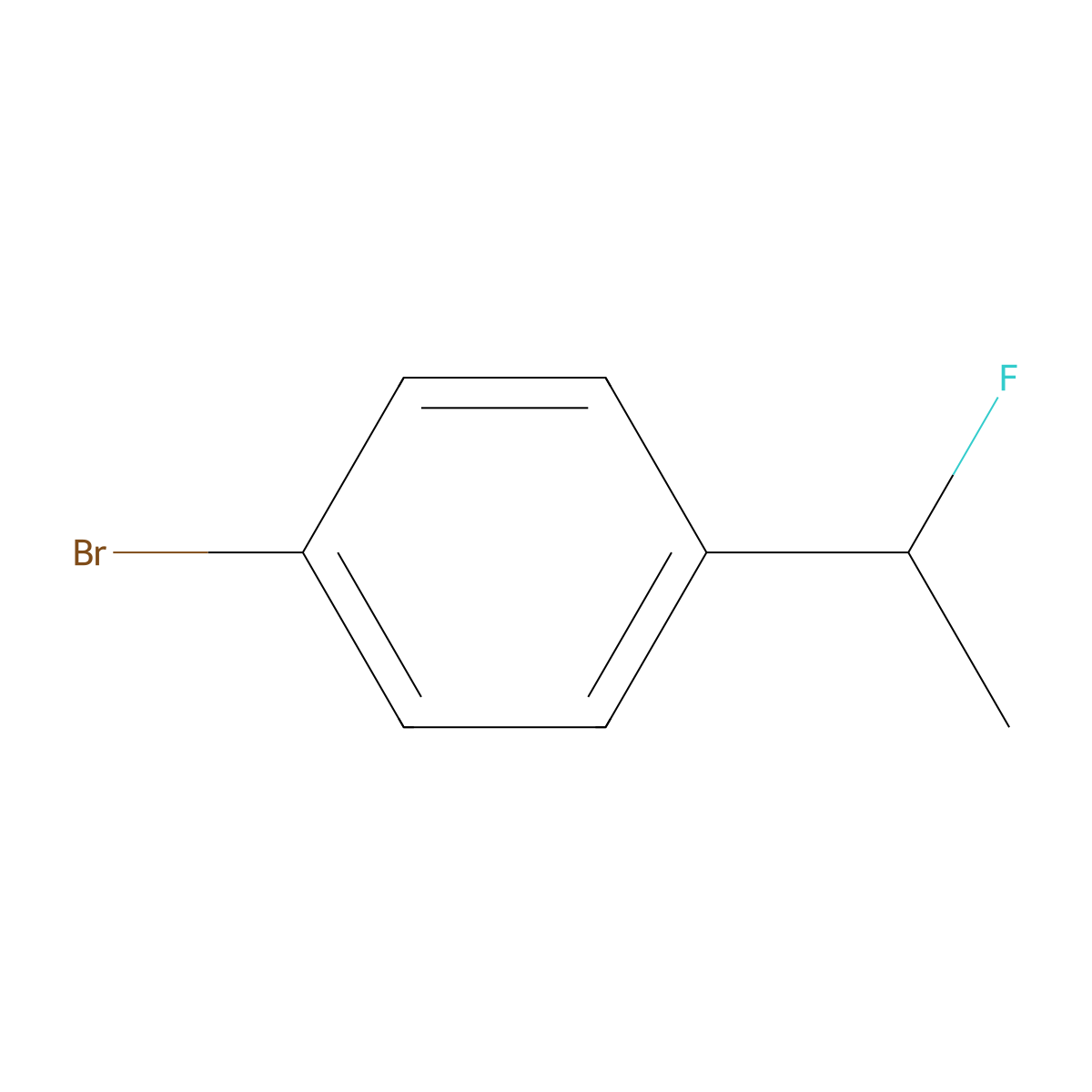 1-Bromo-4-(1-fluoroethyl)benzene molecular structure, CAS 159298-87-0