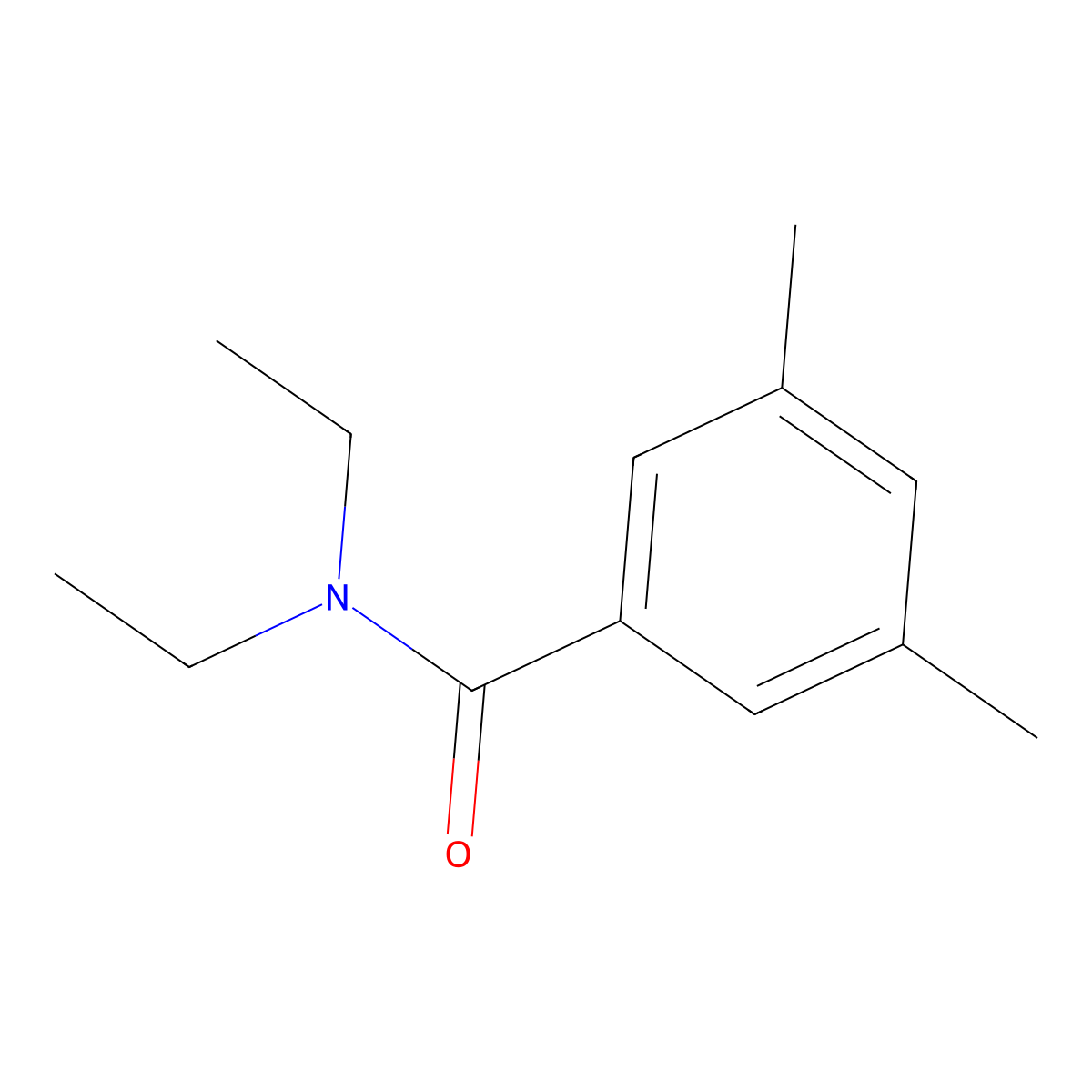 N,N-diethyl-3,5-dimethylbenzamide molecular structure, CAS 15930-57-1