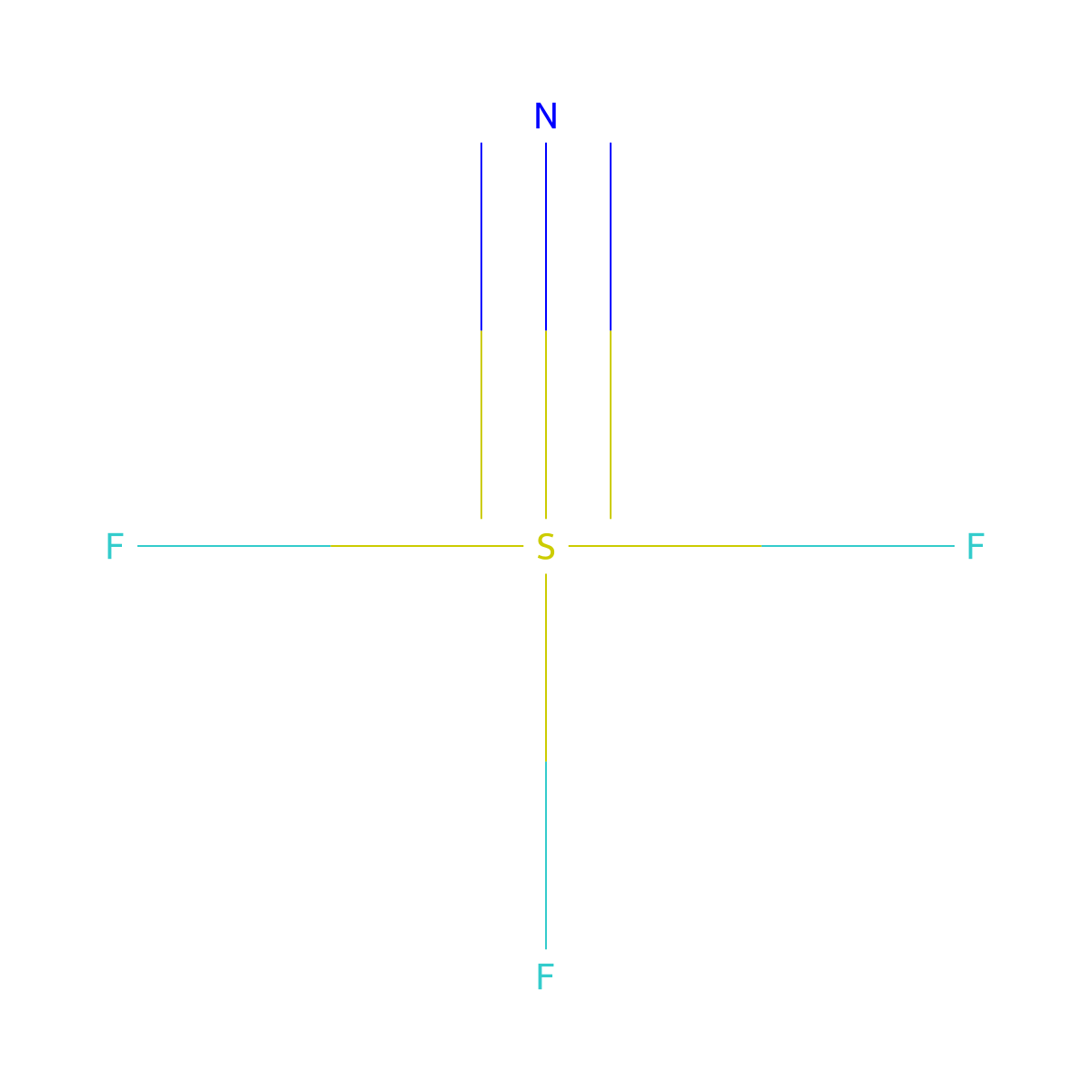 Nitrogen fluoride sulfide (NF3S), (T-4)- molecular structure, CAS 15930-75-3