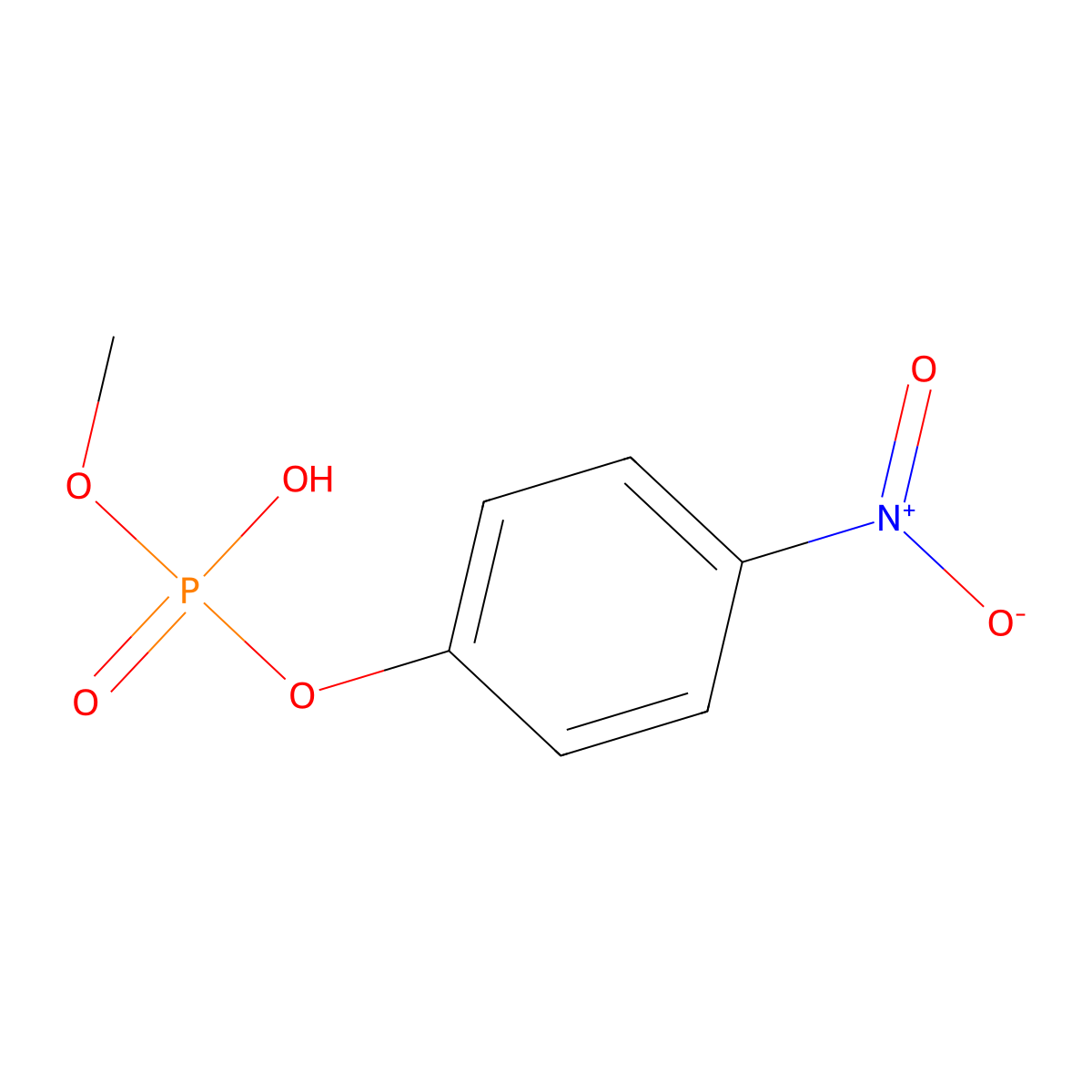 Methyl 4-nitrophenyl phosphate molecular structure, CAS 15930-83-3