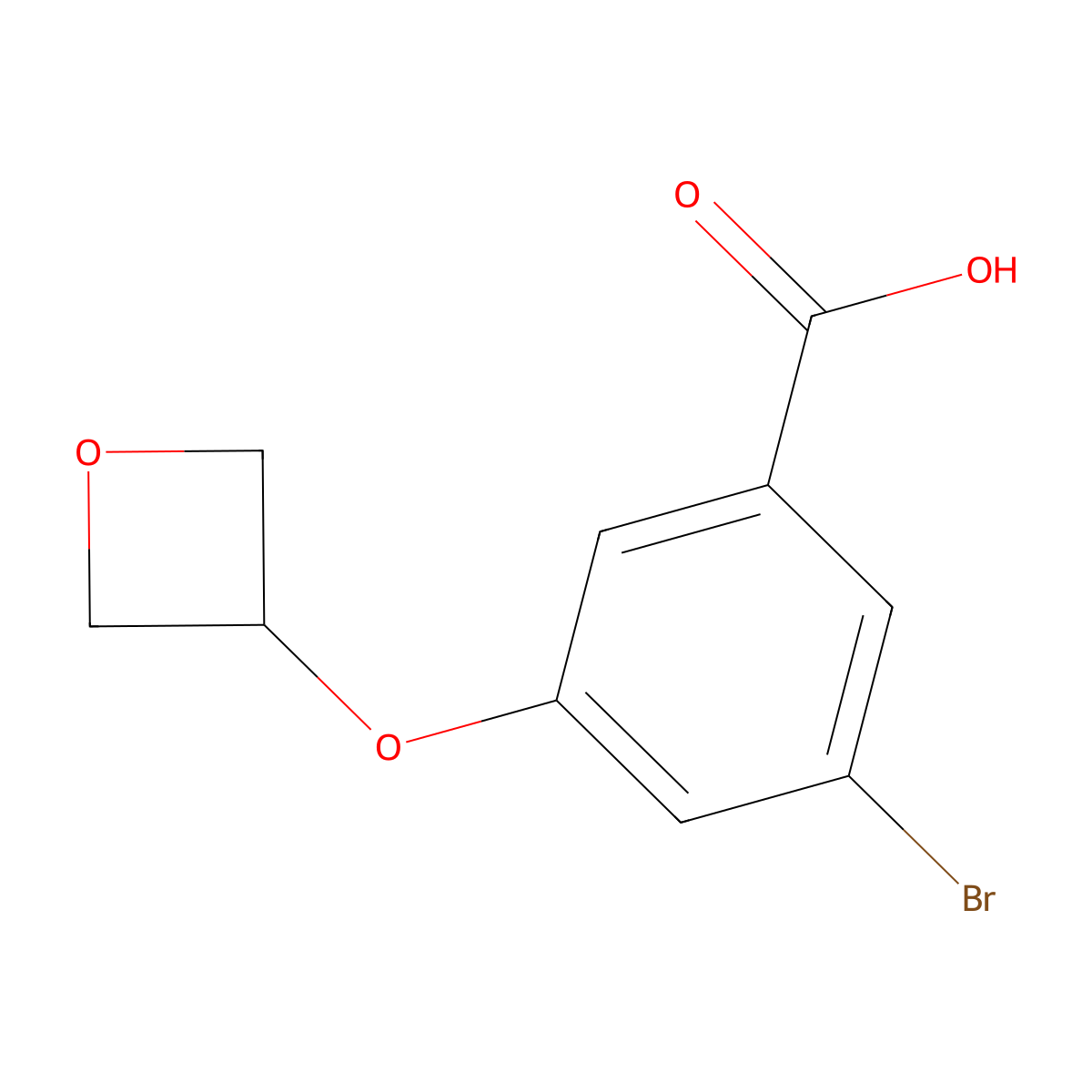 3-Bromo-5-(oxetan-3-yloxy)benzoic acid molecular structure, CAS 1593006-71-3