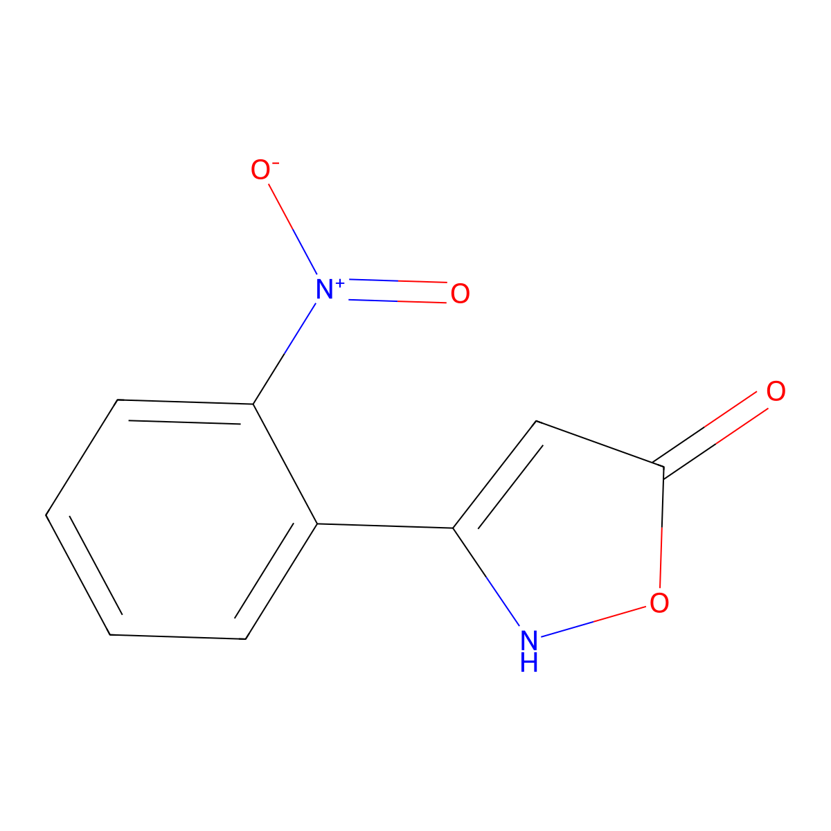 5-Hydroxy-3-(2-nitrophenyl)isoxazole molecular structure, CAS 1593039-90-7