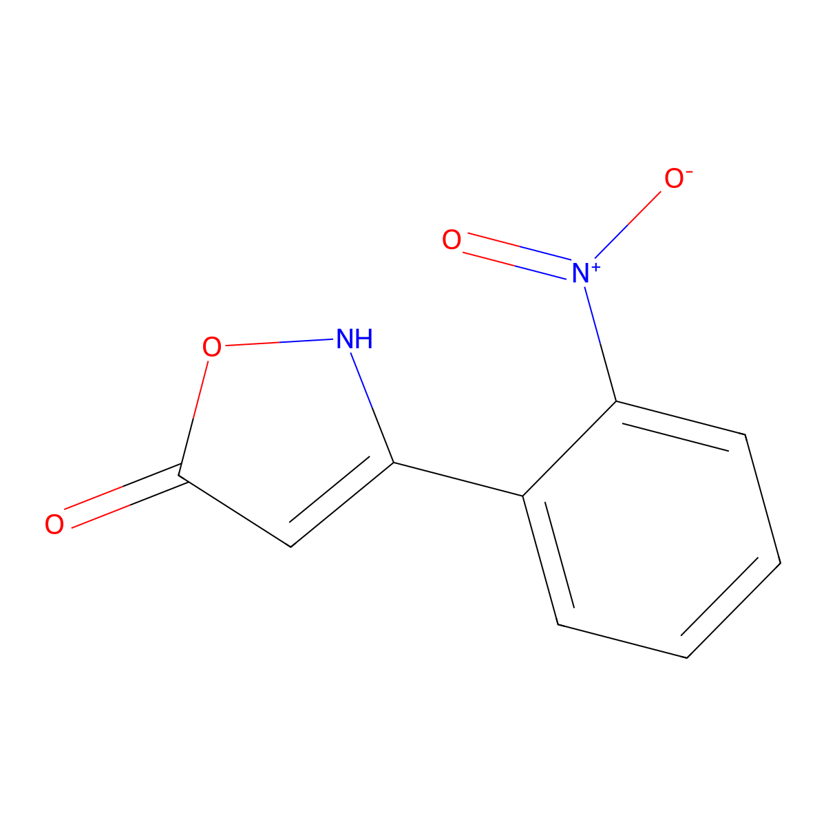 5-Hydroxy-3-(2-nitrophenyl)isoxazole molecular structure, CAS 1593039-90-7