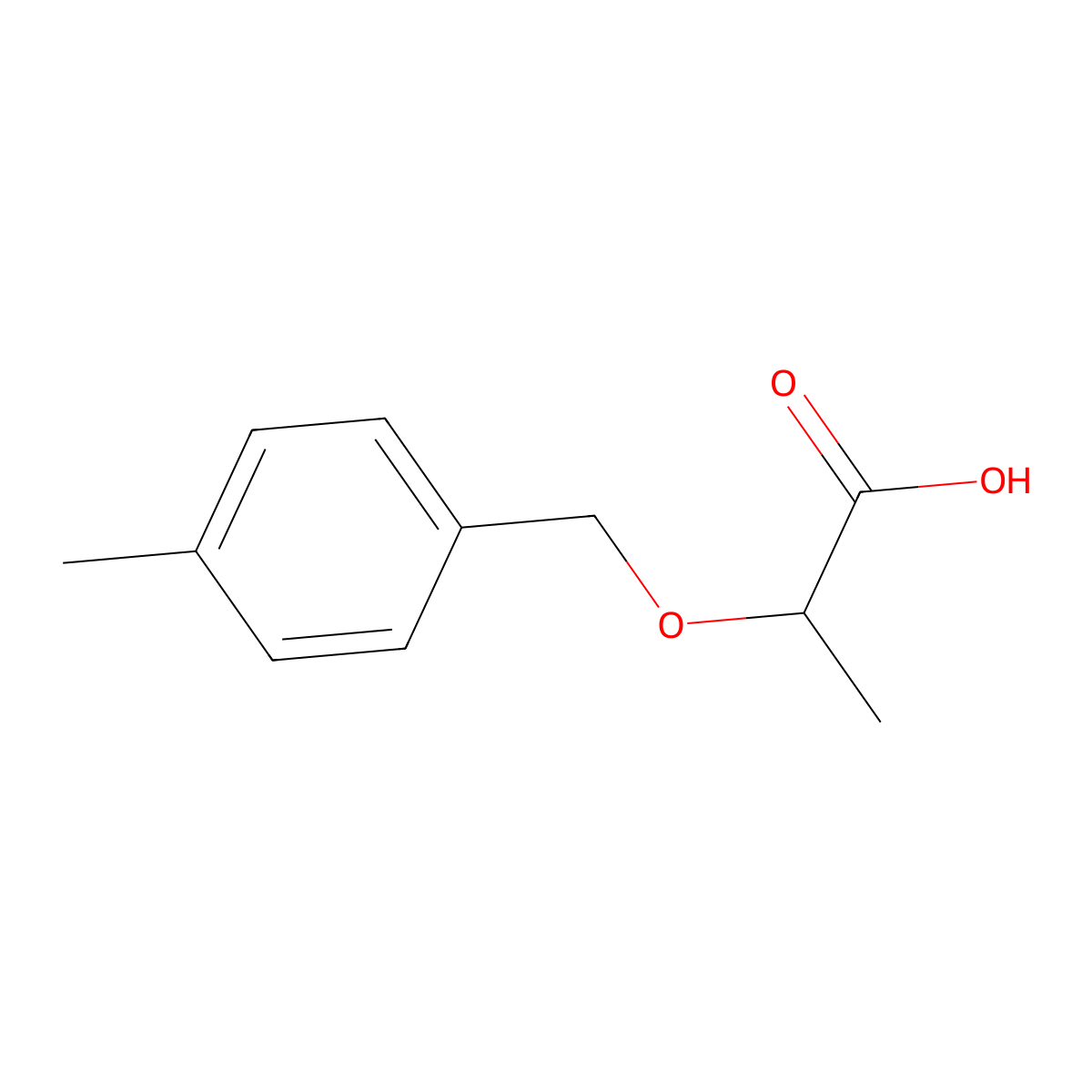 2-[(4-Methylphenyl)methoxy]propanoic acid molecular structure, CAS 1593041-00-9