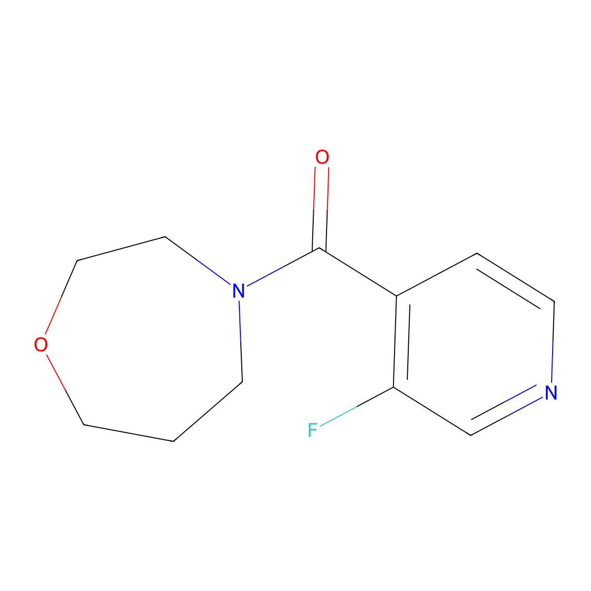 (3-Fluoropyridin-4-yl)(1,4-oxazepan-4-yl)methanone molecular structure, CAS 1593046-95-7