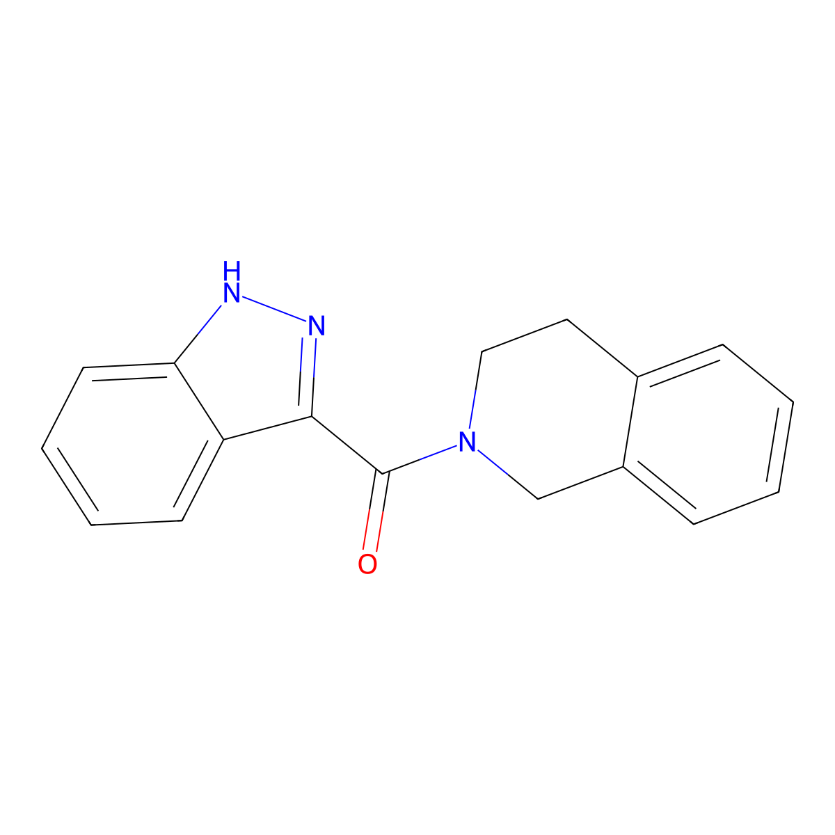 (3,4-dihydro-2(1H)-isoquinolinyl)-1H-indazol-3-ylMethanone molecular structure, CAS 159305-08-5