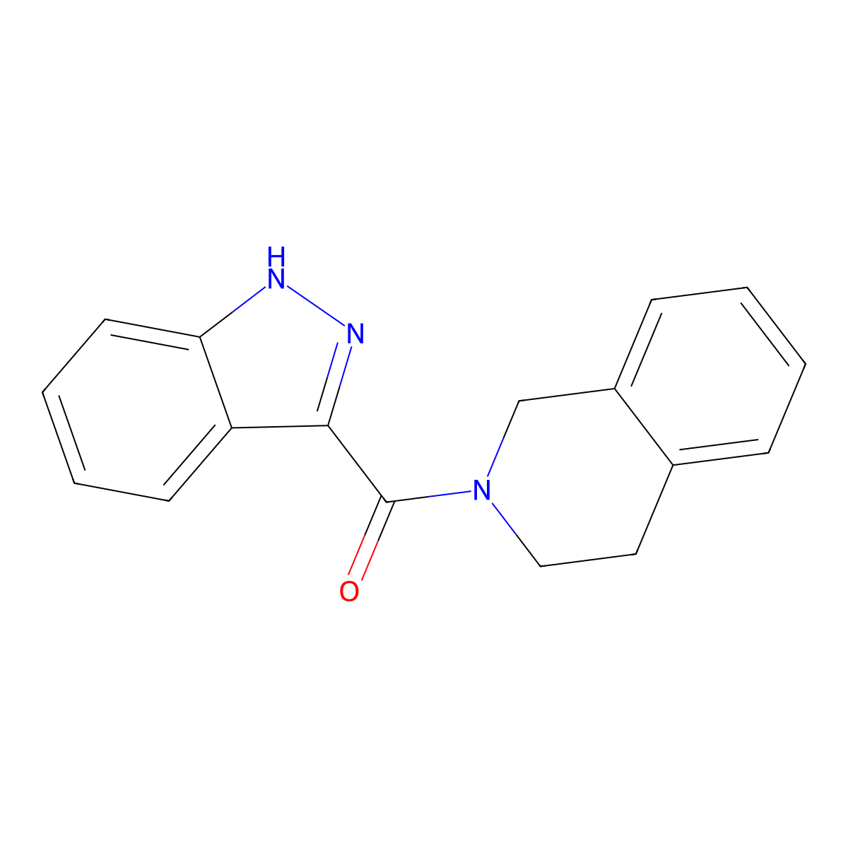 (3,4-dihydro-2(1H)-isoquinolinyl)-1H-indazol-3-ylMethanone molecular structure, CAS 159305-08-5