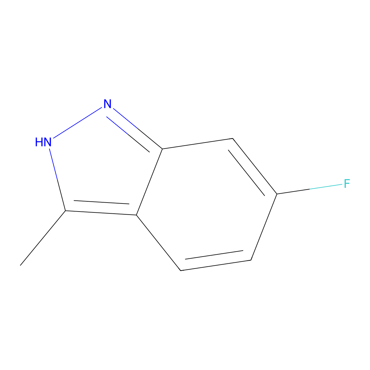 6-fluoro-3-methyl-1H-indazole molecular structure, CAS 159305-16-5