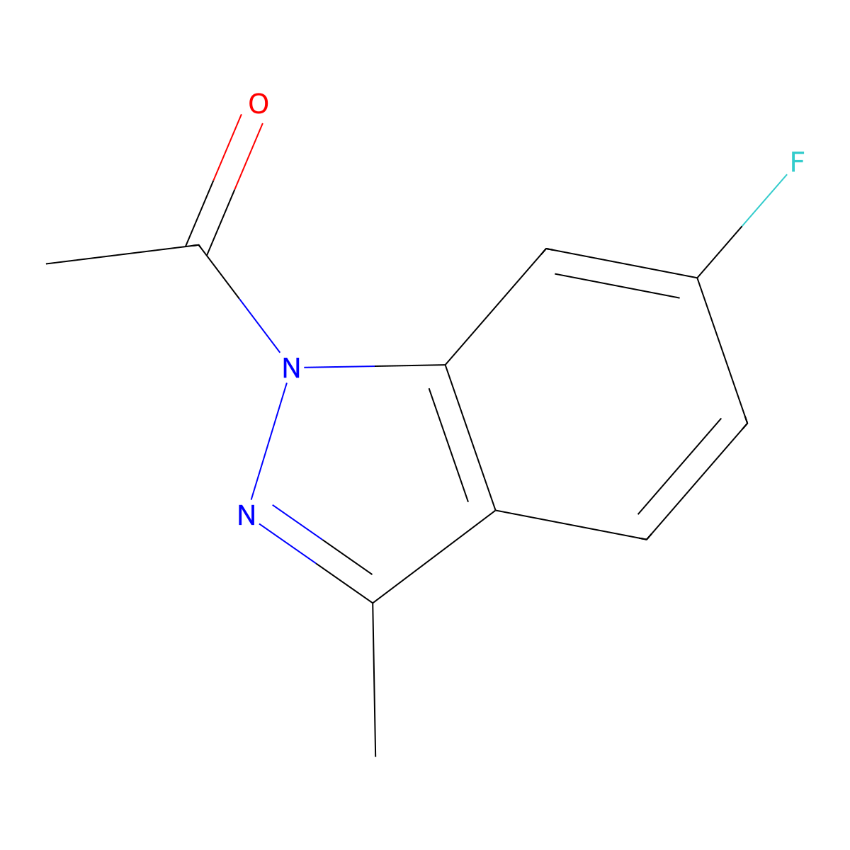 1-(6-Fluoro-3-methyl-1H-indazol-1-yl)ethanone molecular structure, CAS 159305-17-6
