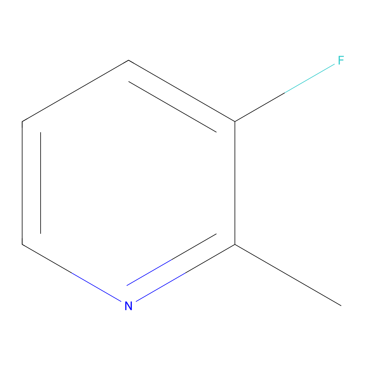 3-Fluoro-2-methylpyridine molecular structure, CAS 15931-15-4