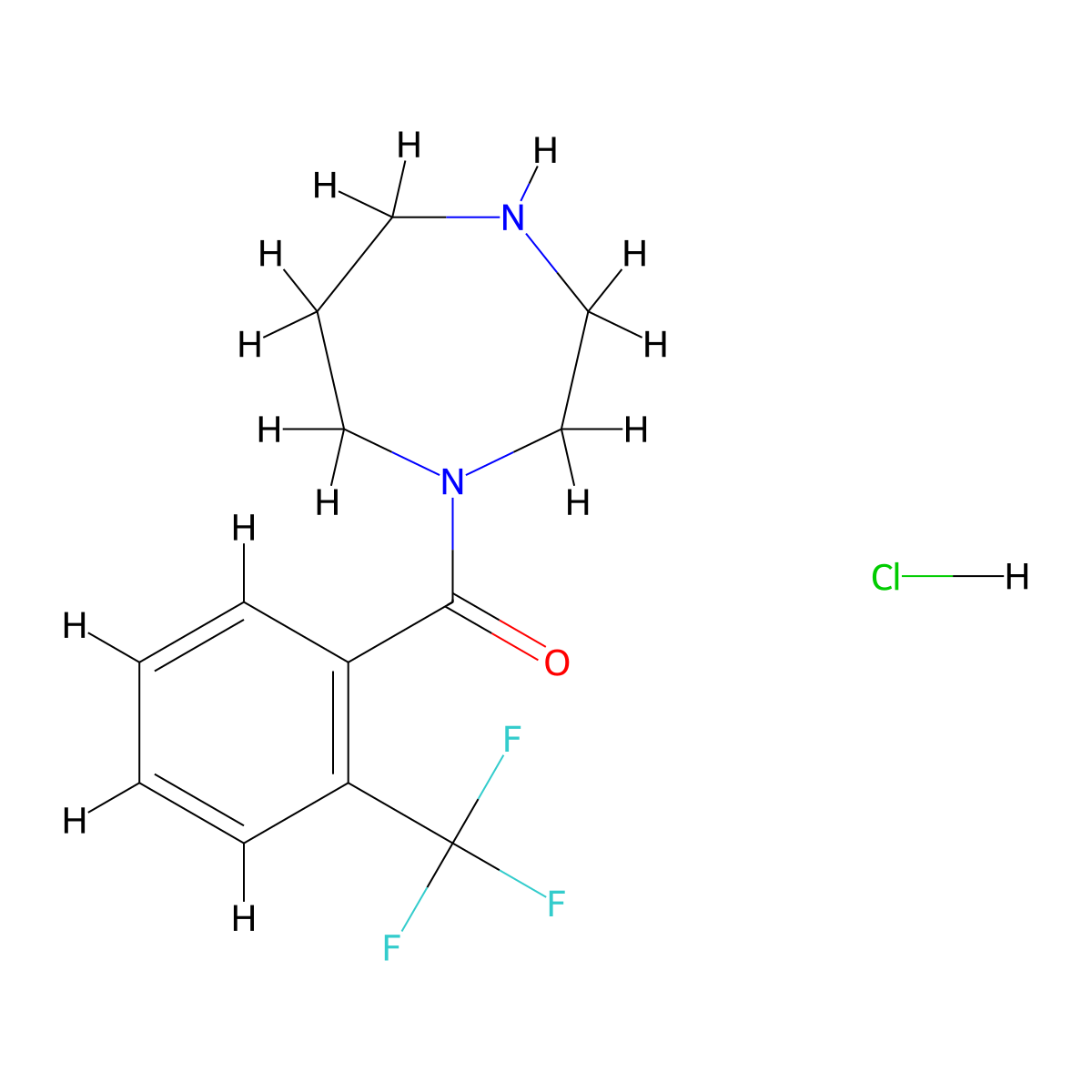 1-[2-(Trifluoromethyl)benzoyl]-1,4-diazepane hydrochloride molecular structure, CAS 1593112-79-8