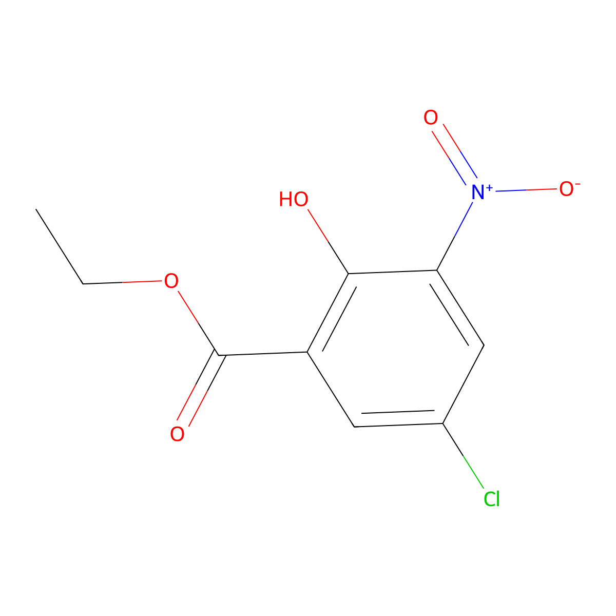 Ethyl 5-chloro-2-hydroxy-3-nitrobenzoate molecular structure, CAS 159323-96-3
