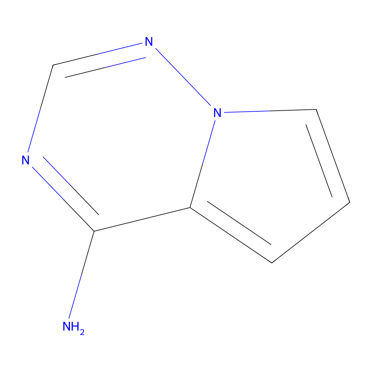 Pyrrolo[2,1-f][1,2,4]triazin-4-amine molecular structure, CAS 159326-68-8