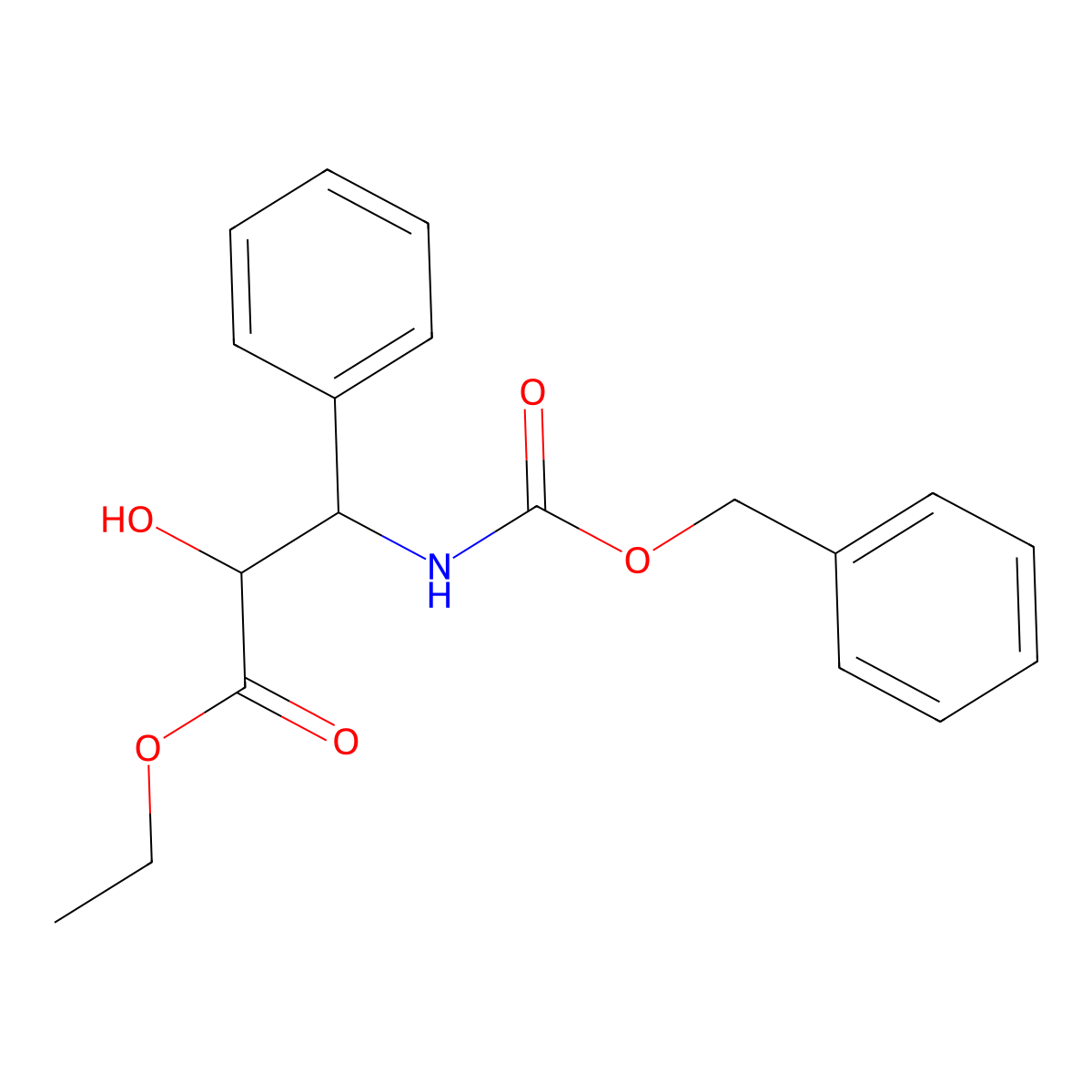 ethyl (2R,3S)-3-{[(benzyloxy)carbonyl]amino}-2-hydroxy-3-phenylpropanoate molecular structure, CAS 159328-48-0