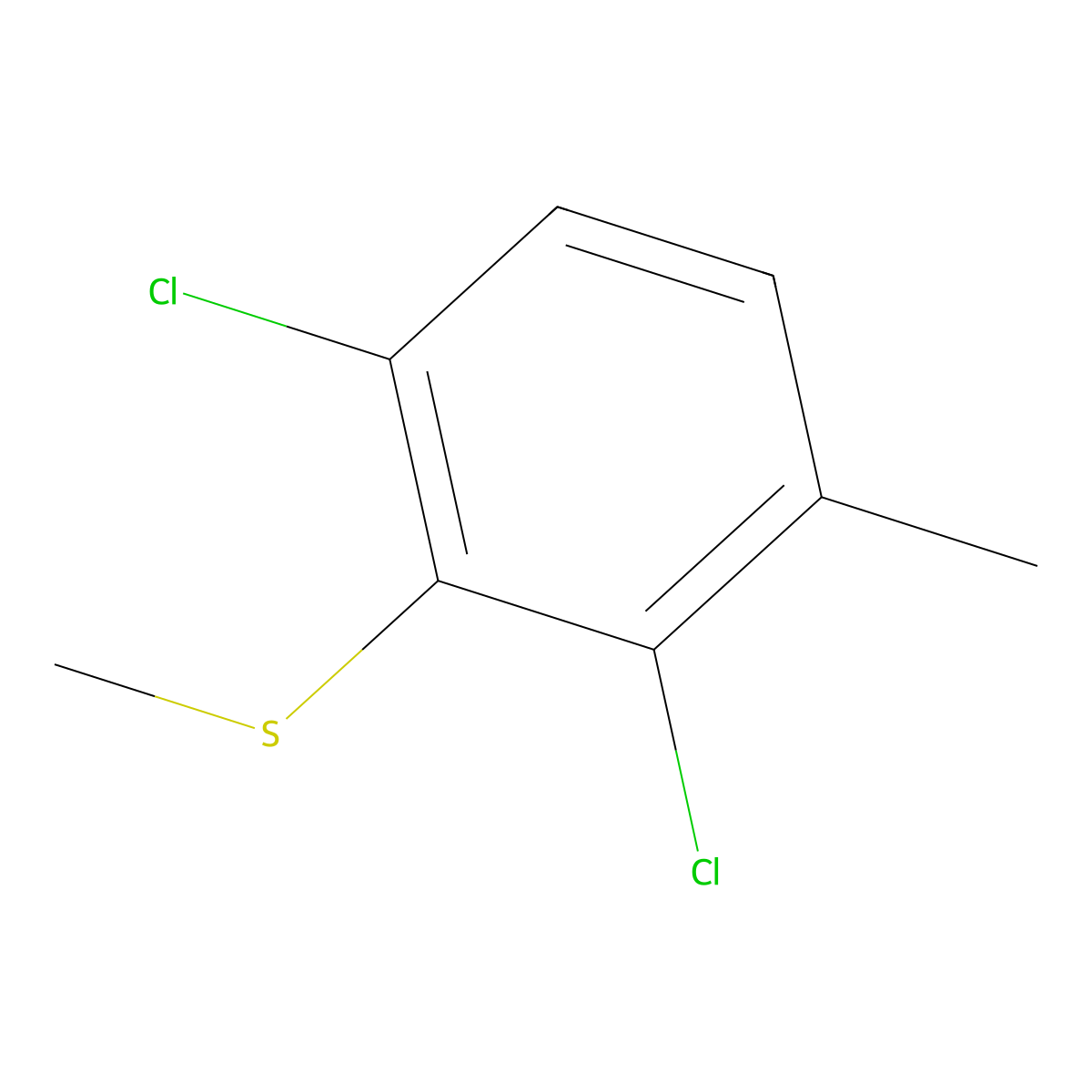 (2,6-Dichloro-3-methylphenyl)(methyl)sulfane molecular structure, CAS 159329-00-7