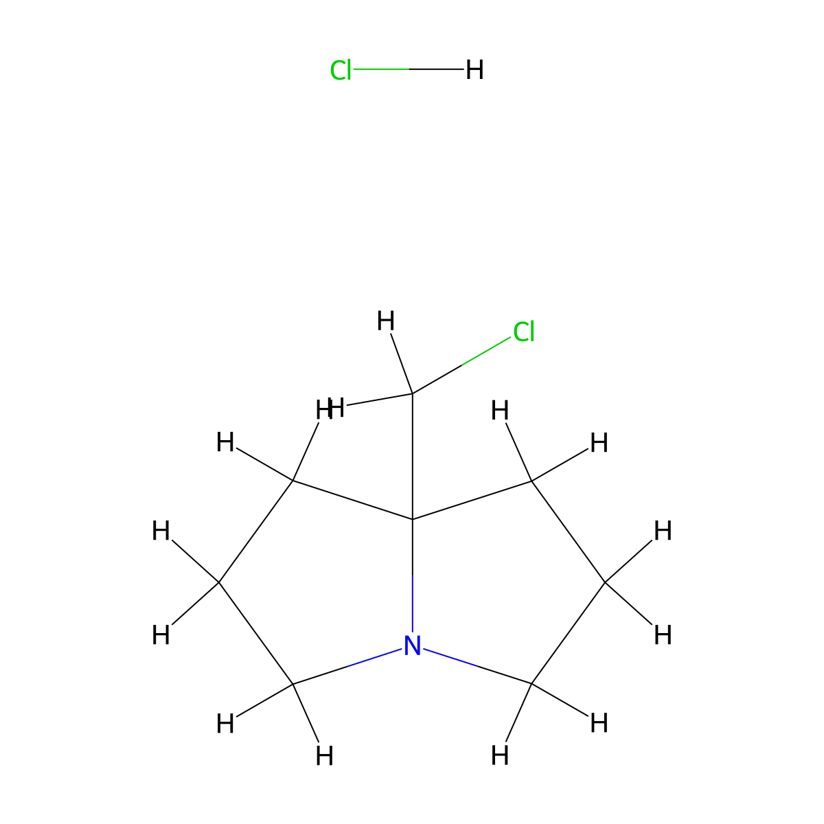 7a-(Chloromethyl)hexahydro-1H-pyrrolizine molecular structure, CAS 159329-68-7