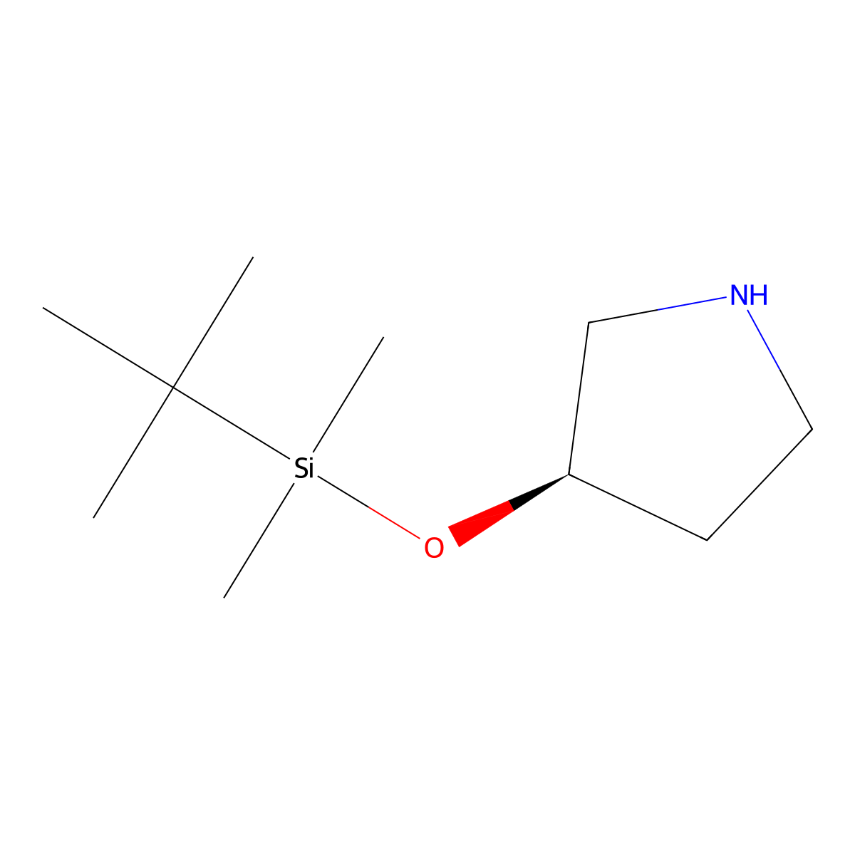 (R)-3-(tert-Butyldimethylsilyloxy) pyrrolidine molecular structure, CAS 159330-31-1