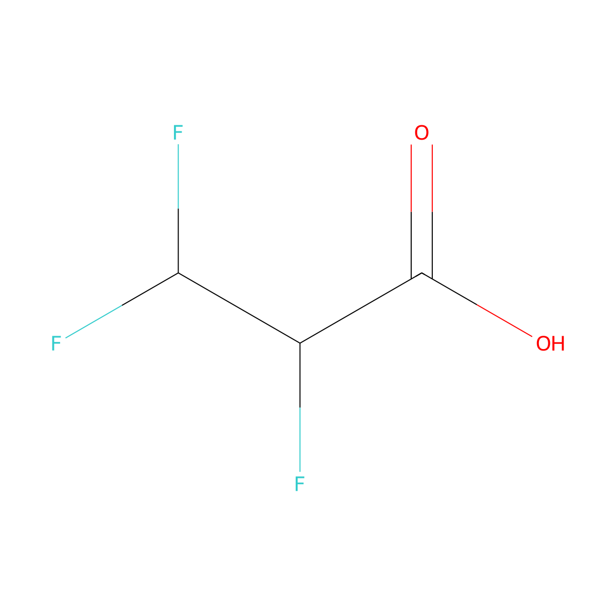 2,3,3-Trifluoropropanoic acid molecular structure, CAS 159331-07-4