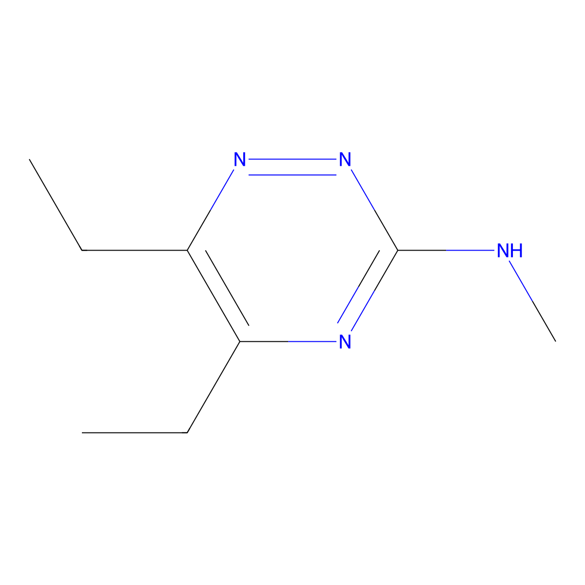 5,6-Diethyl-N-methyl-1,2,4-triazin-3-amine molecular structure, CAS 1593360-74-7