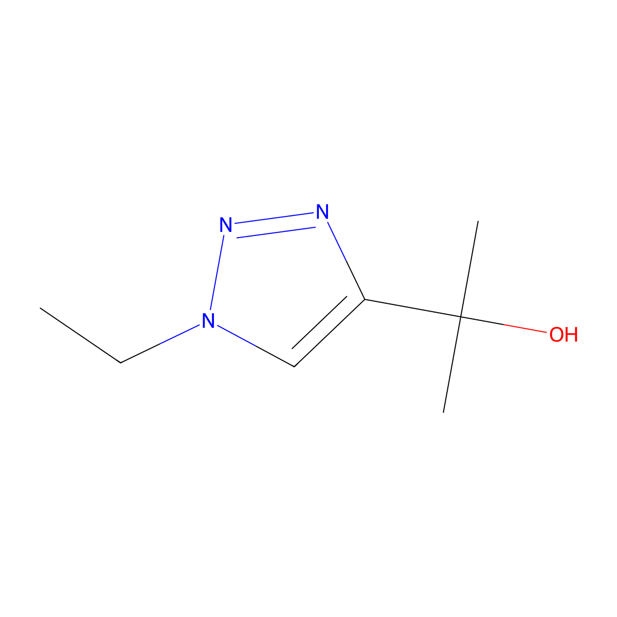 2-(1-ethyl-1H-1,2,3-triazol-4-yl)propan-2-ol molecular structure, CAS 1593367-50-0