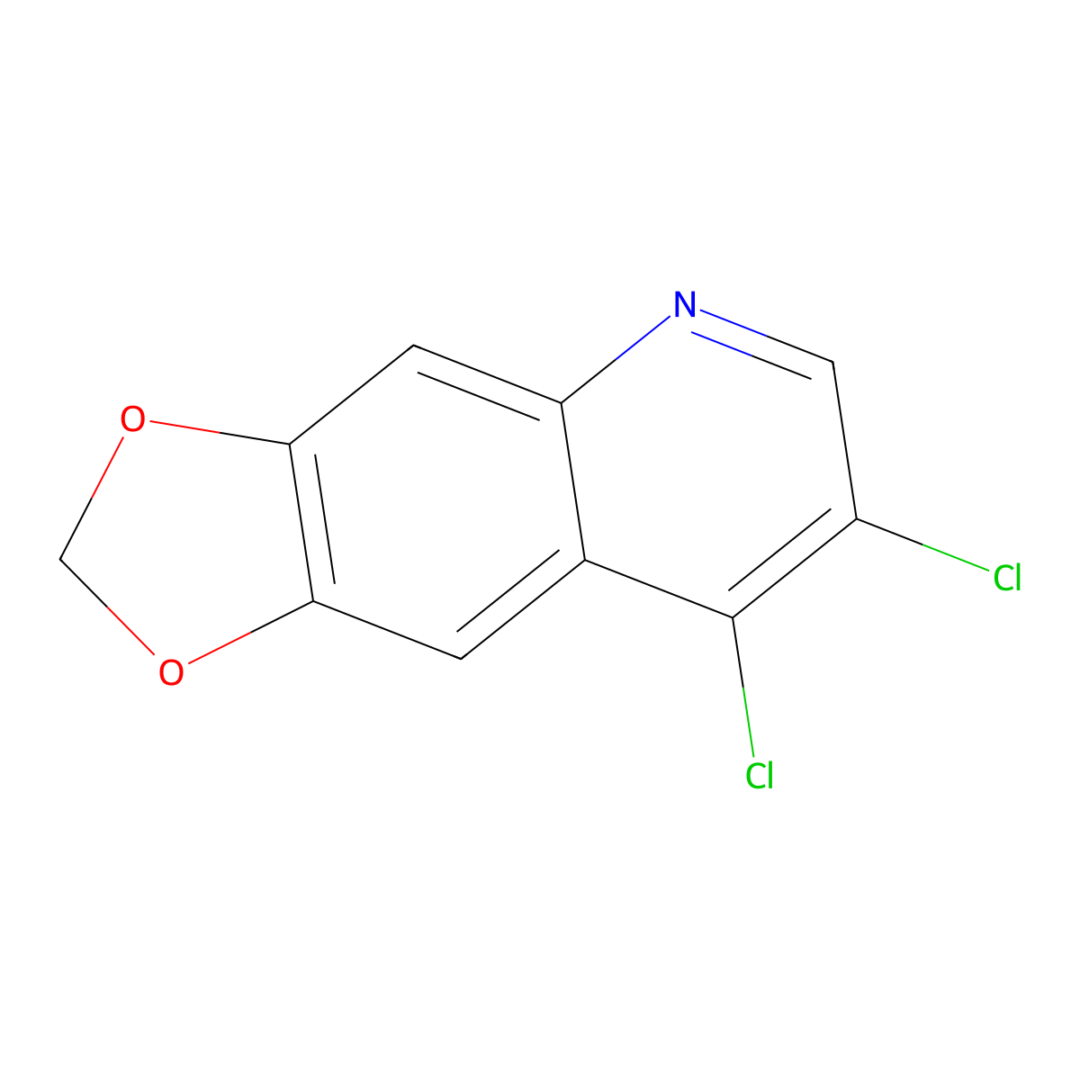 7,8-Dichloro-[1,3]dioxolo[4,5-g]quinoline molecular structure, CAS 1593378-88-1