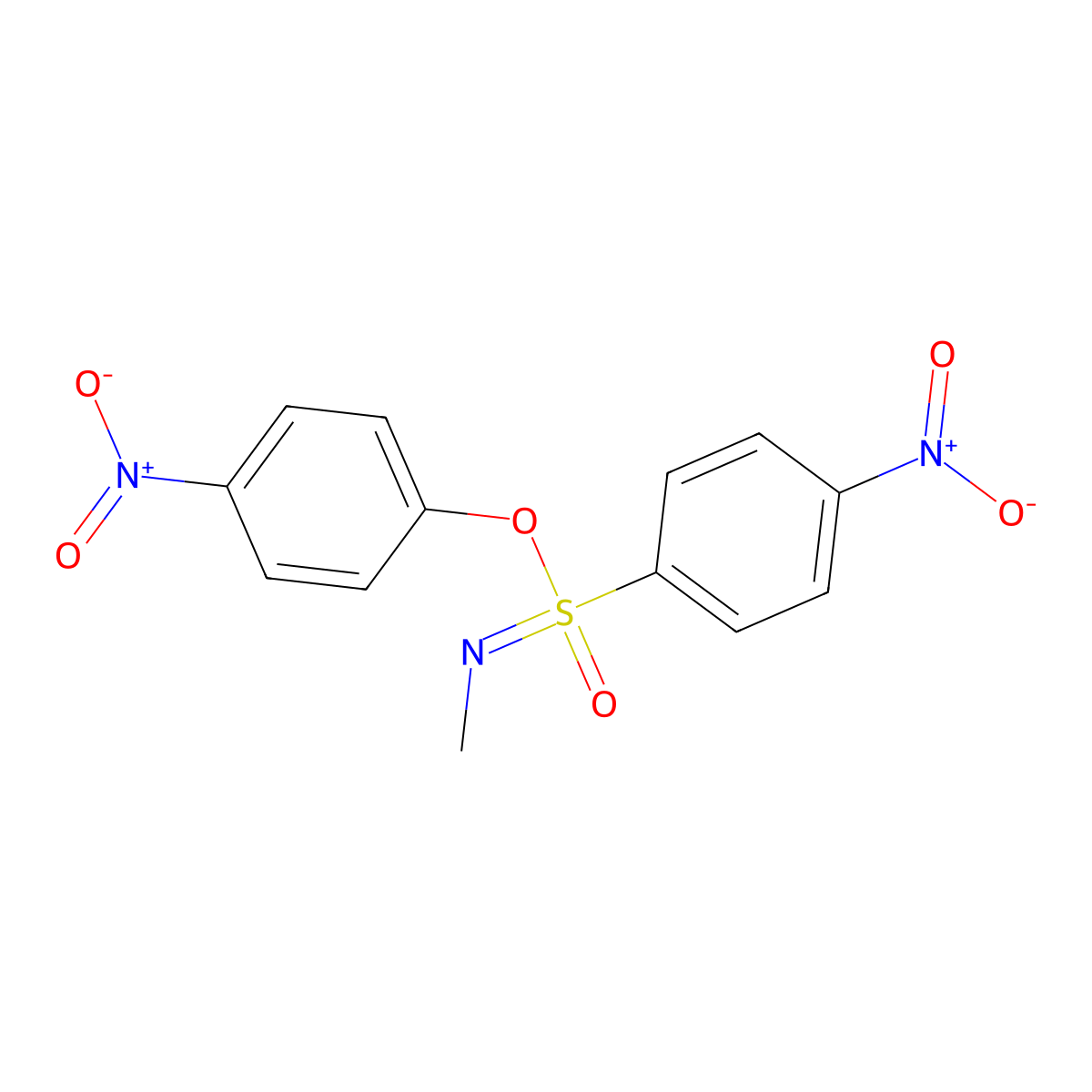 4-nitrophenyl N-methyl-4-nitrobenzenesulfonimidate molecular structure, CAS 15934-43-7