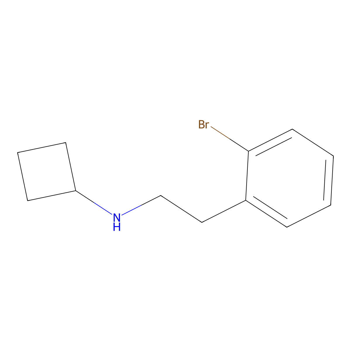 [2-(2-Bromophenyl)-ethyl]-cyclobutylamine molecular structure, CAS 1593410-45-7