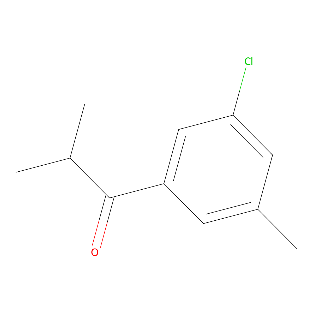 1-(3-Chloro-5-methylphenyl)-2-methyl-1-propanone molecular structure, CAS 1593422-49-1