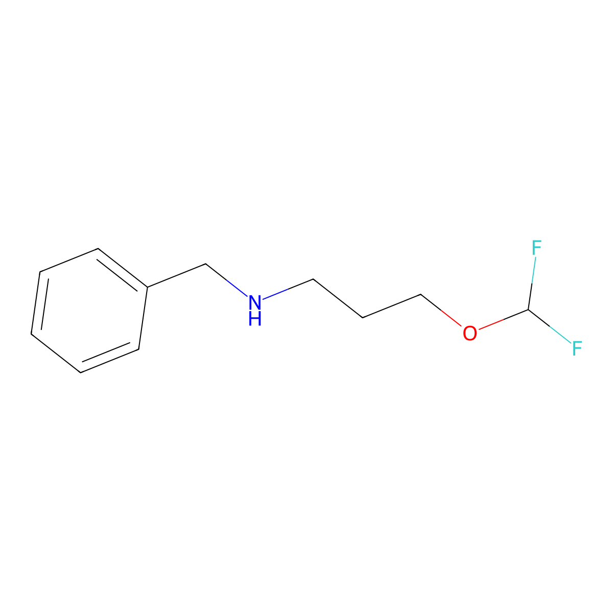 Benzyl[3-(difluoromethoxy)propyl]amine molecular structure, CAS 1593441-93-0