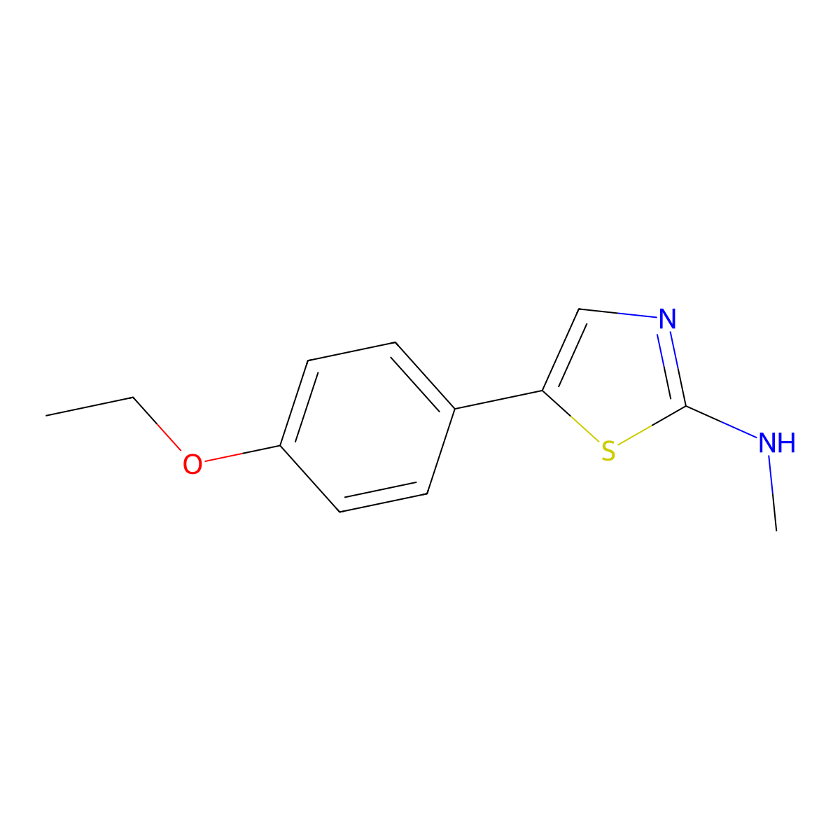 5-(4-Ethoxyphenyl)-N-methylthiaZol-2-amine molecular structure, CAS 1593454-67-1