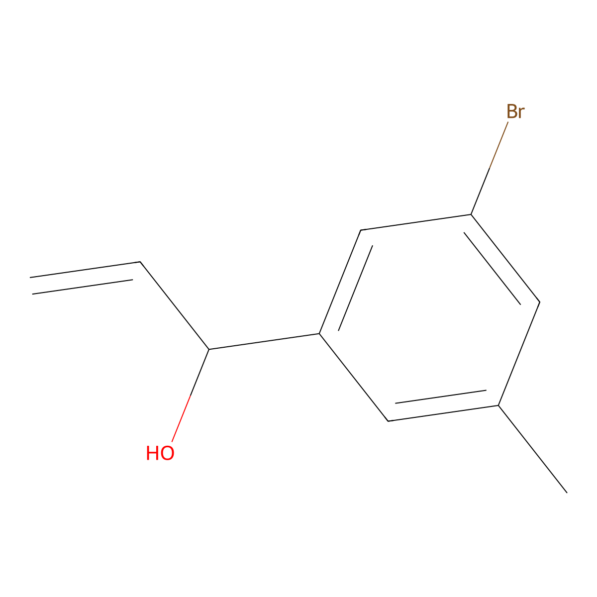 1-(3-Bromo-5-methylphenyl)prop-2-en-1-ol molecular structure, CAS 1593456-63-3