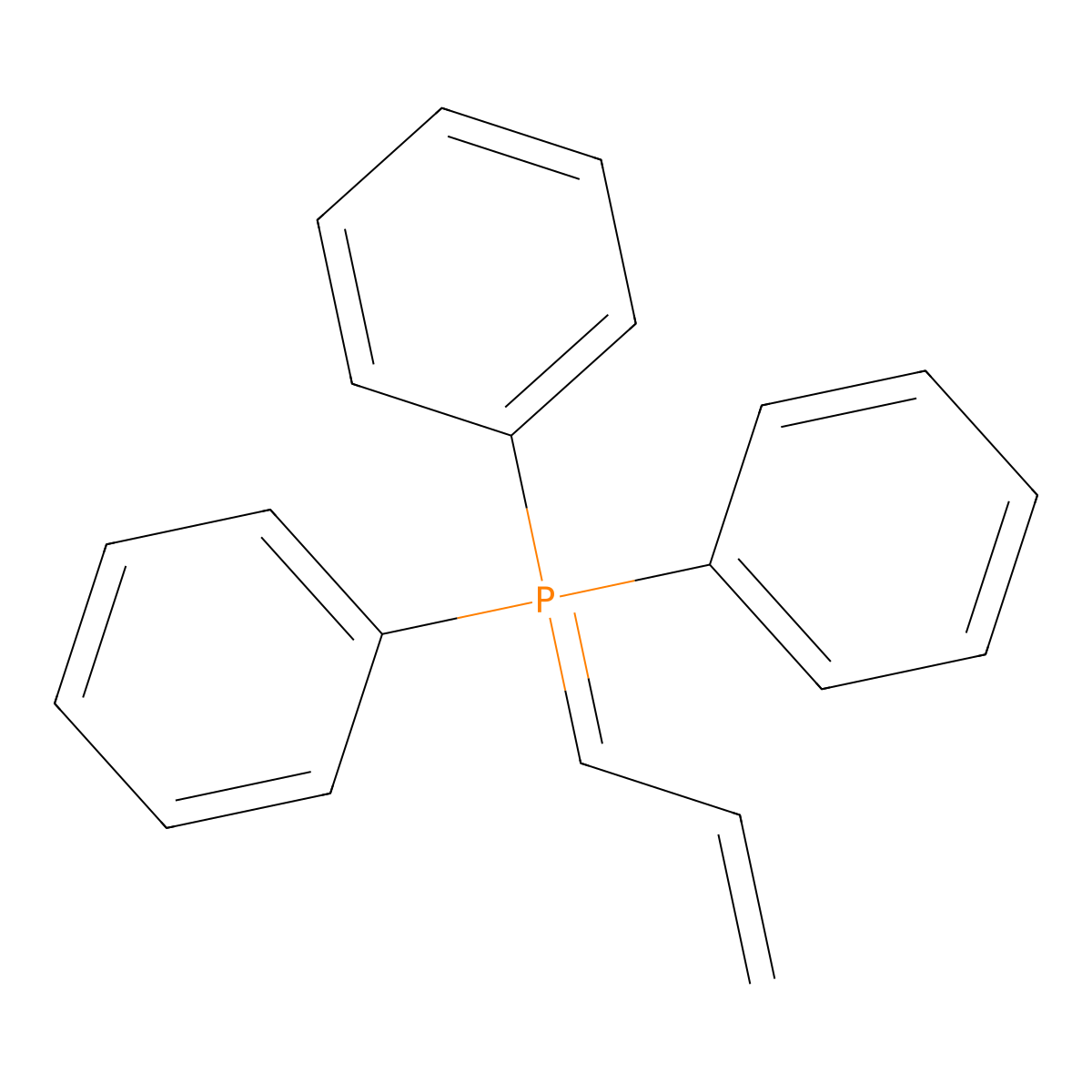 Triphenyl(prop-2-en-1-ylidene)-lambda~5~-phosphane molecular structure, CAS 15935-94-1