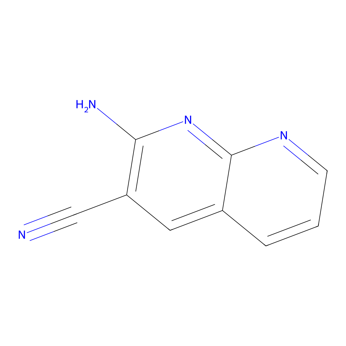 2-Amino-1,8-naphthyridine-3-carbonitrile molecular structure, CAS 15935-95-2