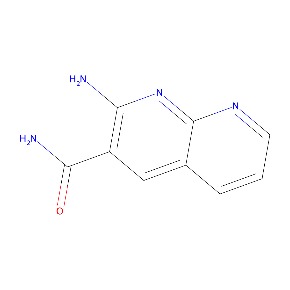 2-Amino-1,8-naphthyridine-3-carboxamide molecular structure, CAS 15935-96-3