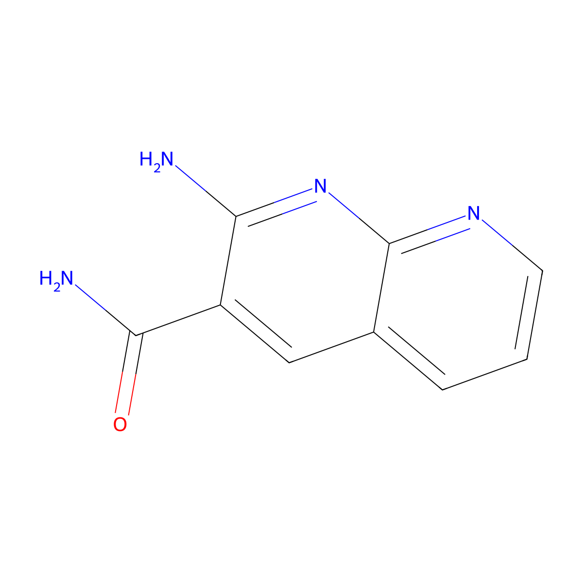 2-Amino-1,8-naphthyridine-3-carboxamide molecular structure, CAS 15935-96-3