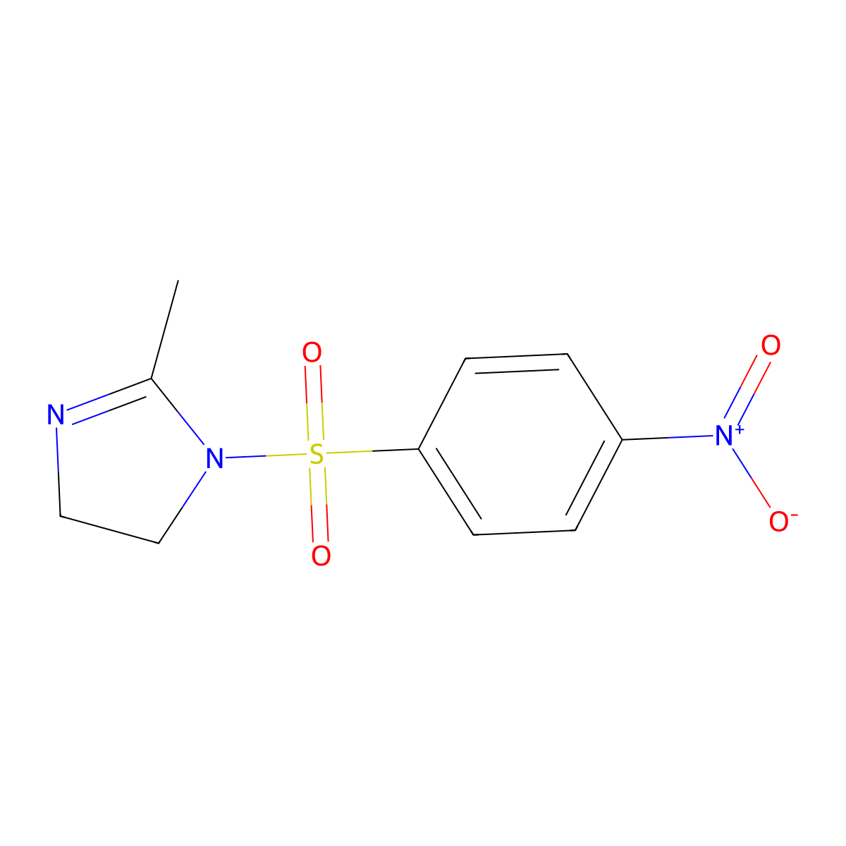 2-Methyl-1-[(4-nitrophenyl)sulfonyl]-4,5-dihydro-1H-imidazole molecular structure, CAS 159350-46-6