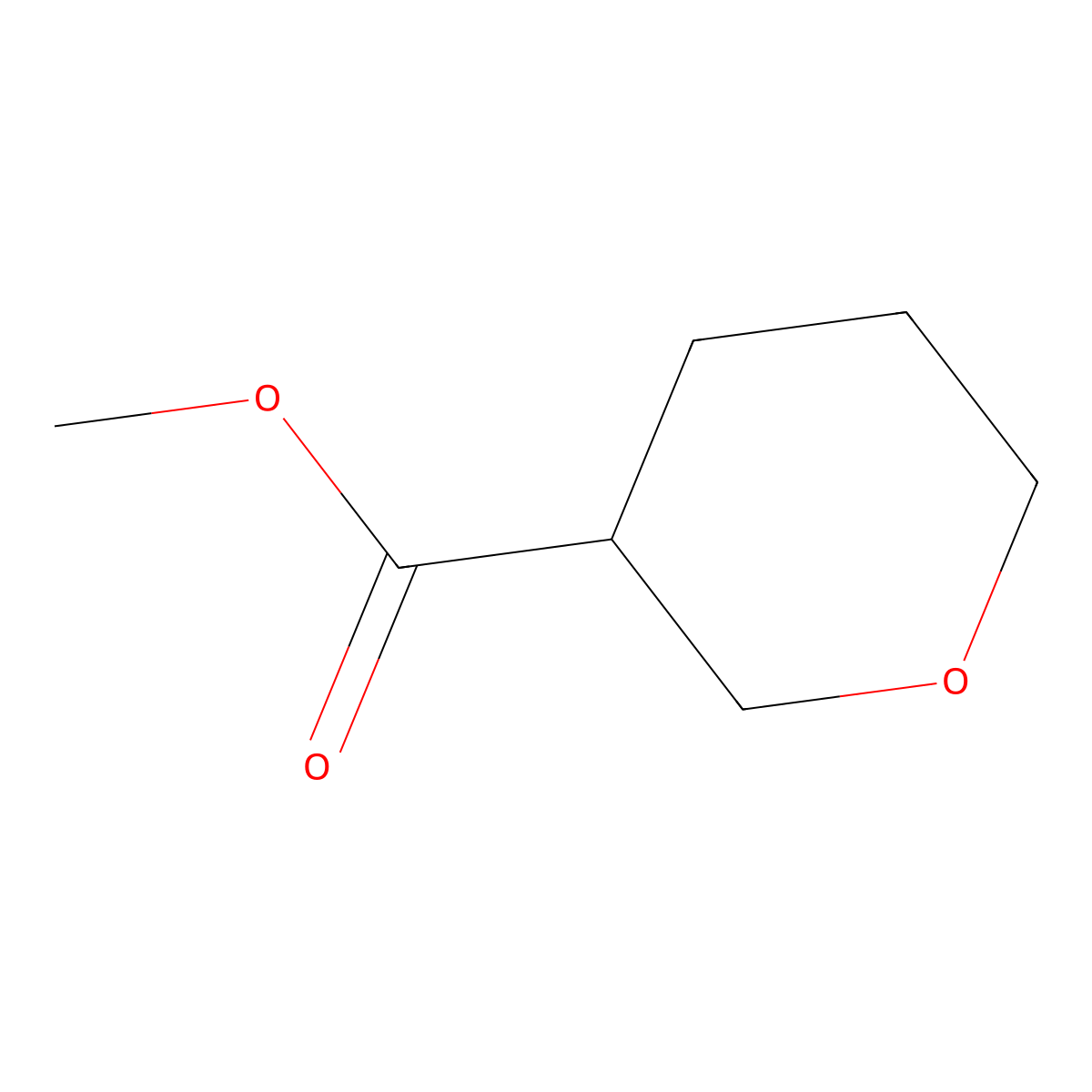 Methyl oxane-3-carboxylate molecular structure, CAS 159358-48-2