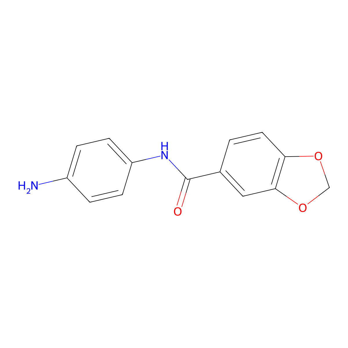 N-(4-Aminophenyl)-1,3-benzodioxole-5-carboxamide molecular structure, CAS 1593590-12-5
