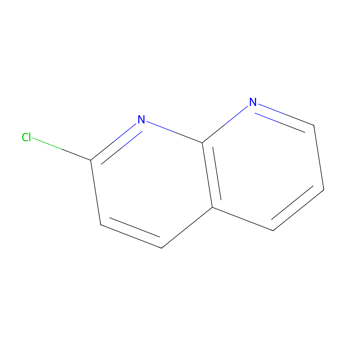 2-Chloro-1,8-naphthyridine molecular structure, CAS 15936-10-4