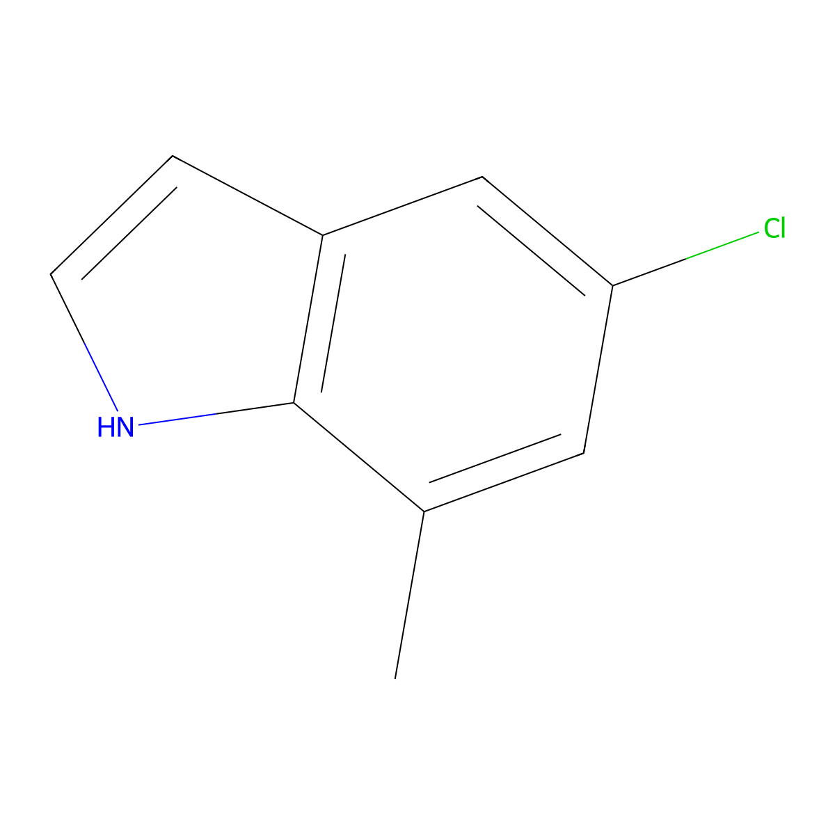 5-Chloro-7-methyl-1H-indole molecular structure, CAS 15936-77-3