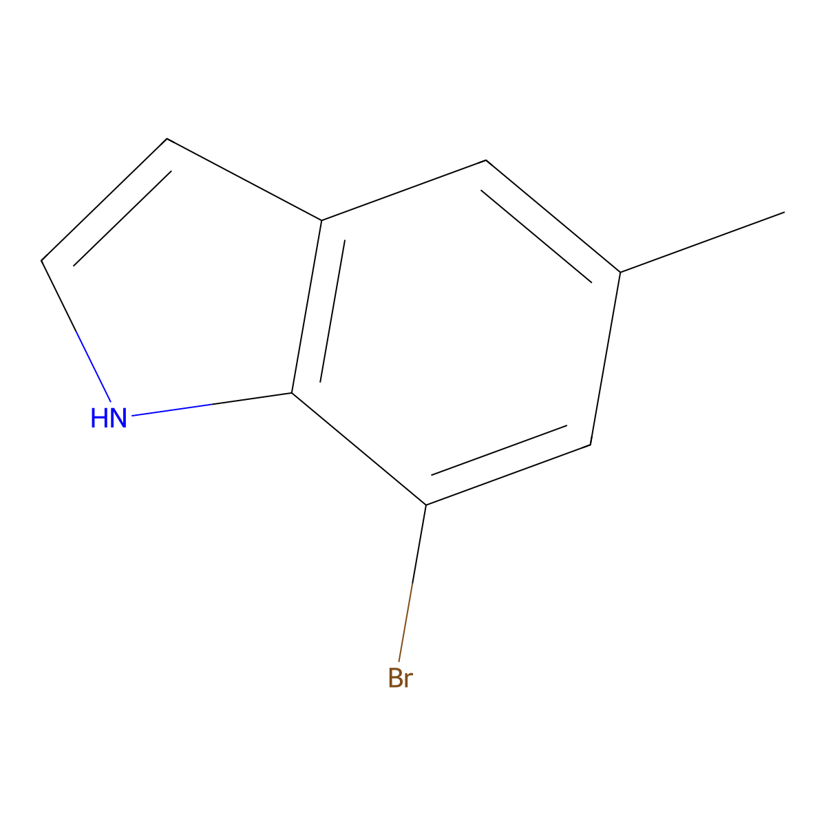 7-Bromo-5-methyl-1H-indole molecular structure, CAS 15936-79-5