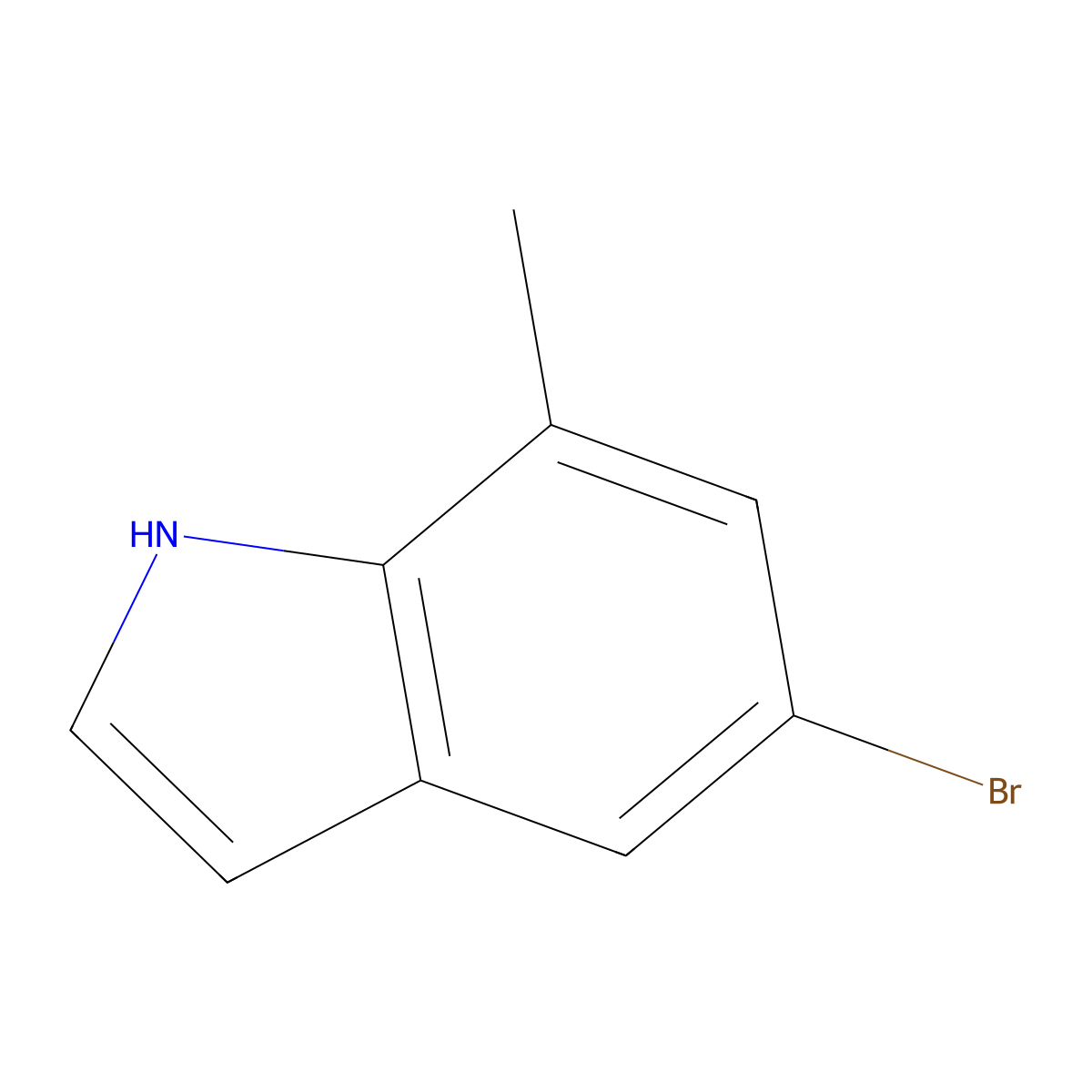 5-Bromo-7-methyl-1H-indole molecular structure, CAS 15936-81-9