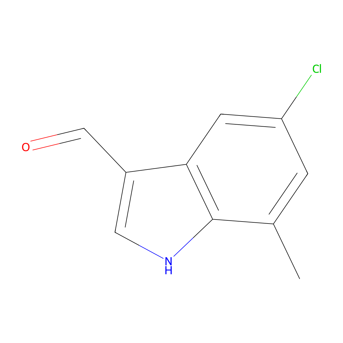 5-Chloro-7-methyl-1H-indole-3-carbaldehyde molecular structure, CAS 15936-83-1