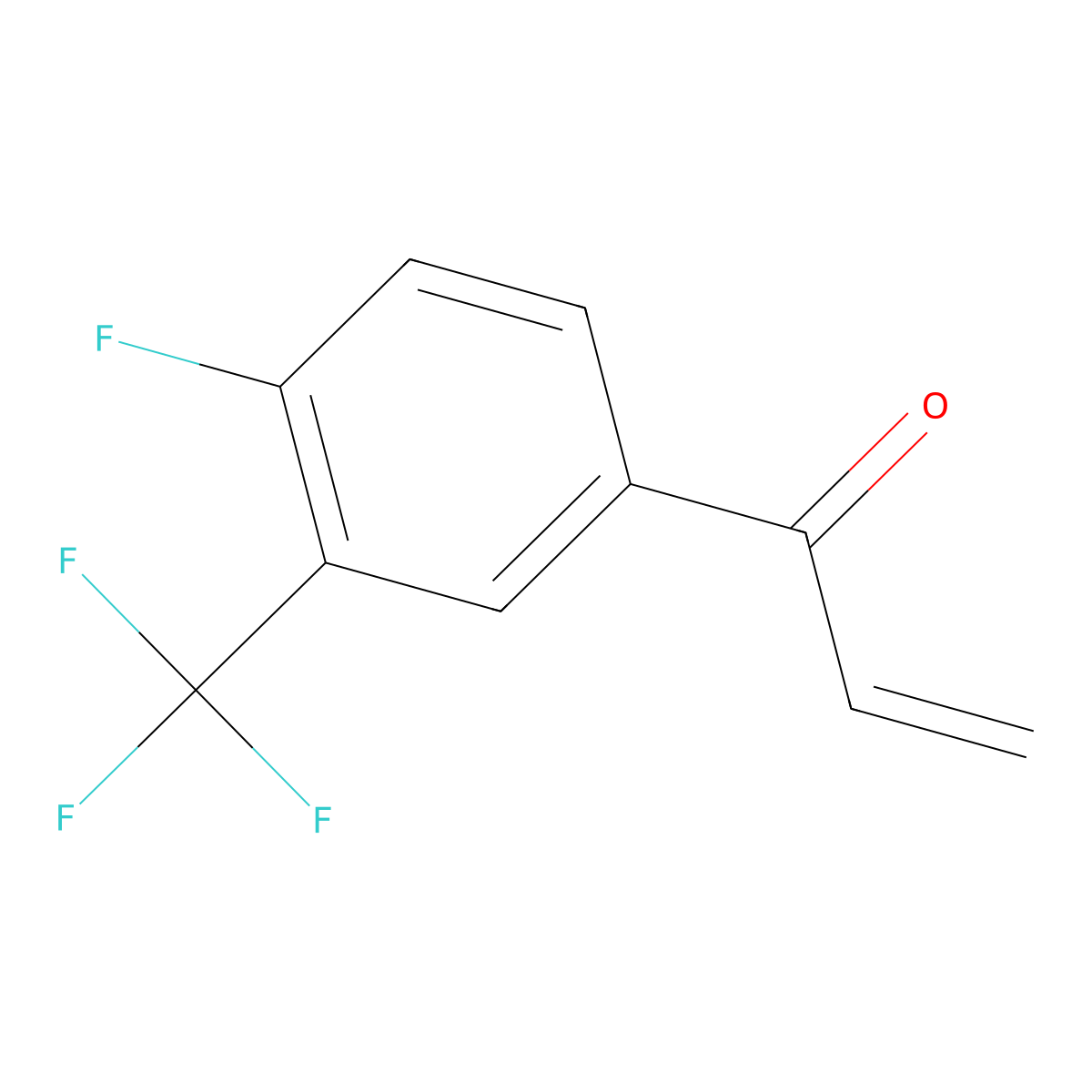 1-[4-Fluoro-3-(trifluoromethyl)phenyl]prop-2-en-1-one molecular structure, CAS 1593690-49-3